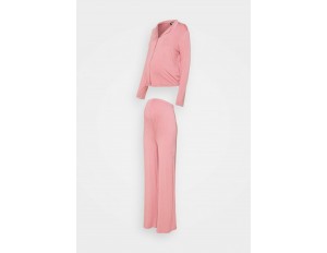 Missguided Maternity MATERNITY SHIRT WIDE LEG SET - Stoffhose - rose/pink-YUES3XY5