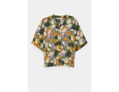 Dedicated ODENSE SEVENTIES FLORAL - Bluse - green/grün