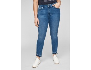 s.Oliver MIT FRANSENSAUM - Jeans Skinny Fit - medium blue/stone-blue denim