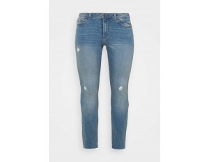 Vero Moda Curve VMMANYADINA CROPPED - Jeans Skinny Fit - medium blue denim/blue denim