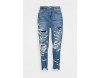 American Eagle CURVY MOM - Jeans Slim Fit - indigo shatter/destroyed denim