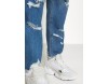 American Eagle CURVY MOM - Jeans Slim Fit - indigo shatter/destroyed denim
