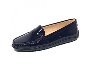 Tod's G1534 Mocassino Donna GUSCIO Blue Paint Loafer Woman