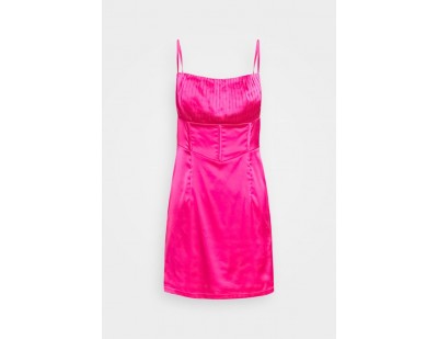 Missguided Petite PLEAT DETAIL STRAPPY BODYCON MINI DRESS - Cocktailkleid/festliches Kleid - pink