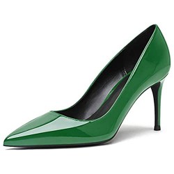 Damen Spitzschuh Stilettos High Heels Comfort Slip On Pumps für Hochzeitsbürokleid 8cm Pumps mit Absatz