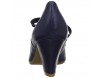 Pin up Couture WIGGLE-32 Navy Blue Faux Leather UK 3 (EU 36)