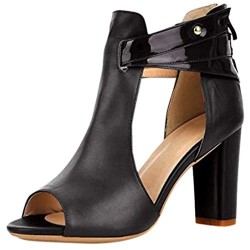 YWLINK Damen Klassisch Zipper Sandalen Stiletto High Heel Kurze Stiefel Elegant Sommer Schuhe