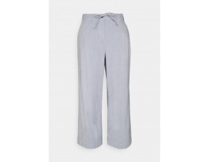 TOM TAILOR CROPPED PANTS - Stoffhose - thin stripe pants/schwarz