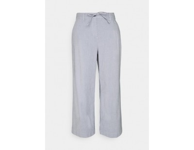 TOM TAILOR CROPPED PANTS - Stoffhose - thin stripe pants/schwarz