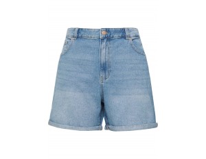 ONLY Carmakoma CARHINE - Jeans Shorts - light blue denim/light-blue denim