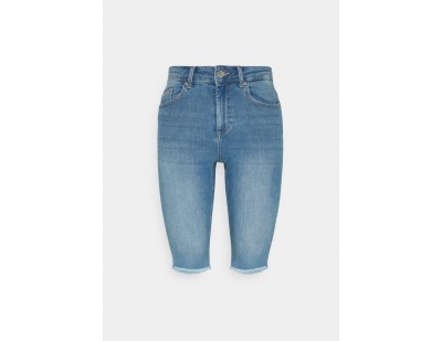ONLY ONLBLUSH WAIST LONG - Jeans Shorts - medium blue denim/blue denim
