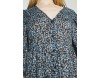 Cotton On KAIA BUTTON THROUGH DRESS - Blusenkleid - black/dusk blue/mehrfarbig