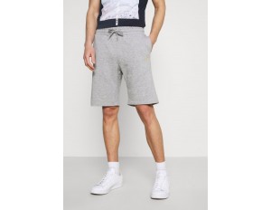 Pier One 2 PACK - Shorts - mottled light grey/schwarz