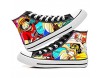 WYTX One Piece High top Unisex Segeltuchschuhe für Herren und Damen Denim Laufen Turnschuhe Schuhe Leinwand Schuhe Sneakers für Anime Fans