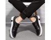 zhangxia Freizeitschuhe für Jugendmode Männer Schuhe Lederschuhe Lässige Mikrofaser Leder Schnürschuhe Junge (Farbe: Schwarz Größe: 39) (Farbe : Black)