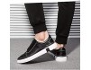 zhangxia Freizeitschuhe für Jugendmode Männer Schuhe Lederschuhe Lässige Mikrofaser Leder Schnürschuhe Junge (Farbe: Schwarz Größe: 39) (Farbe : Black)