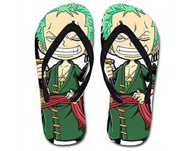 KaiWenLi One Piece Serie/Roronoa Zoro Muster/Anime Flip Flops/Beach Beach Schuhe/Thong Sandalen/Beste Schuhe im Sommer for Anime-Fans und Otaku (Color : 1 Größe : M)