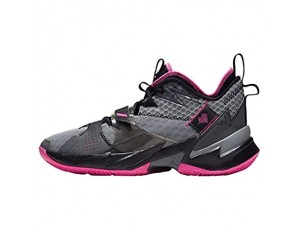 Nike Herren Jordan WHY NOT ZER0.3 Basketballschuh Particle Grey/Pink Blast-Black-Iron Grey 43 EU
