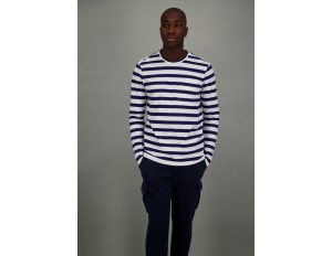Better Rich Langarmshirt - wide stripe/blau