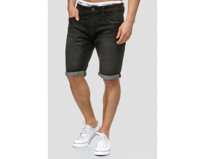 INDICODE JEANS CUBA - Jeans Shorts - black/anthrazit