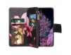 Uposao Kompatibel mit Samsung Galaxy A20 / A30 Hülle Geldbörse mit Reißverschluss Handyhülle Bunt Retro Muster Klapphülle Flip Case Cover Schutzhülle Lederhülle Kartenfächer Magnet Pink Blumen