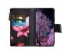 Uposao Kompatibel mit Samsung Galaxy A20 / A30 Hülle Geldbörse mit Reißverschluss Handyhülle Bunt Retro Muster Klapphülle Flip Case Cover Schutzhülle Lederhülle Kartenfächer Magnet Pink Blumen