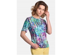 Bicalla T-Shirt print - turquoise-mauve/mehrfarbig