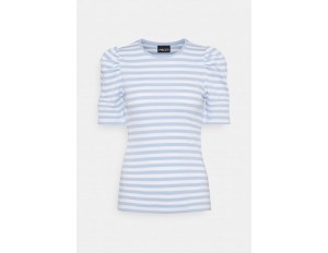 Pieces PCANNA - T-Shirt print - bright white/kenntucky blue/hellblau