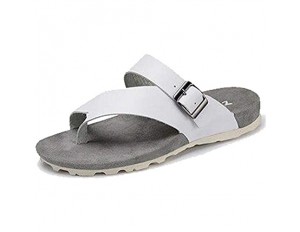 Männer Sandas Flip Flops Leder Anti Slid Strand Schuhe Sommer Outdoor Wear Resistant Casual Sandale für Pool Entspannung Familie Dusche
