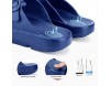 STQ Womens Comforftable Sandals Arch Support Indoor Outdoor Slides for Men Navy Blue