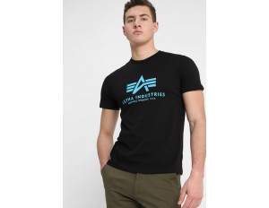 Alpha Industries RAINBOW  - T-Shirt print - black/blue/schwarz