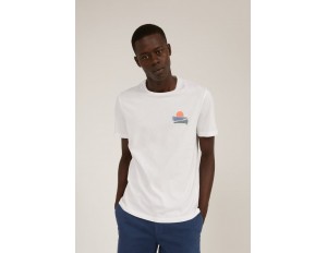 ARMEDANGELS JAAMES SUNSET - T-Shirt print - white/weiß