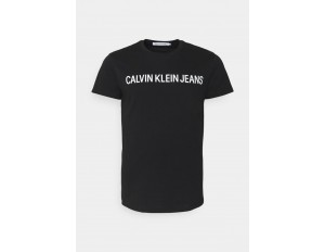 Calvin Klein Jeans Plus INSTITUTIONAL LOGO SLIM TEE - T-Shirt print - black/schwarz