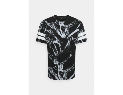 Jack & Jones JCONEWANTHEM TEE CREW NECK - T-Shirt print - black/schwarz