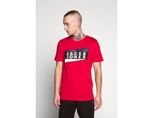 Jack & Jones JCOSHAUN  - T-Shirt print - chinese red/rot