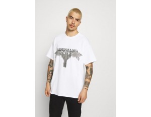 Mennace OVERSIZED - T-Shirt print - white/weiß