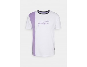 YOURTURN UNISEX - T-Shirt print - lilac/white/flieder