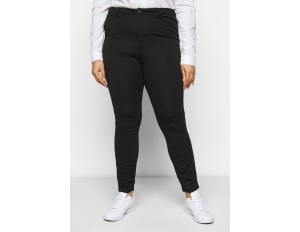 Even&Odd Curvy HIGH WAIST 5 pockets PUNTO trousers - Leggings - Hosen - black/schwarz